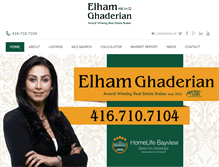 Tablet Screenshot of elhamghaderian.com